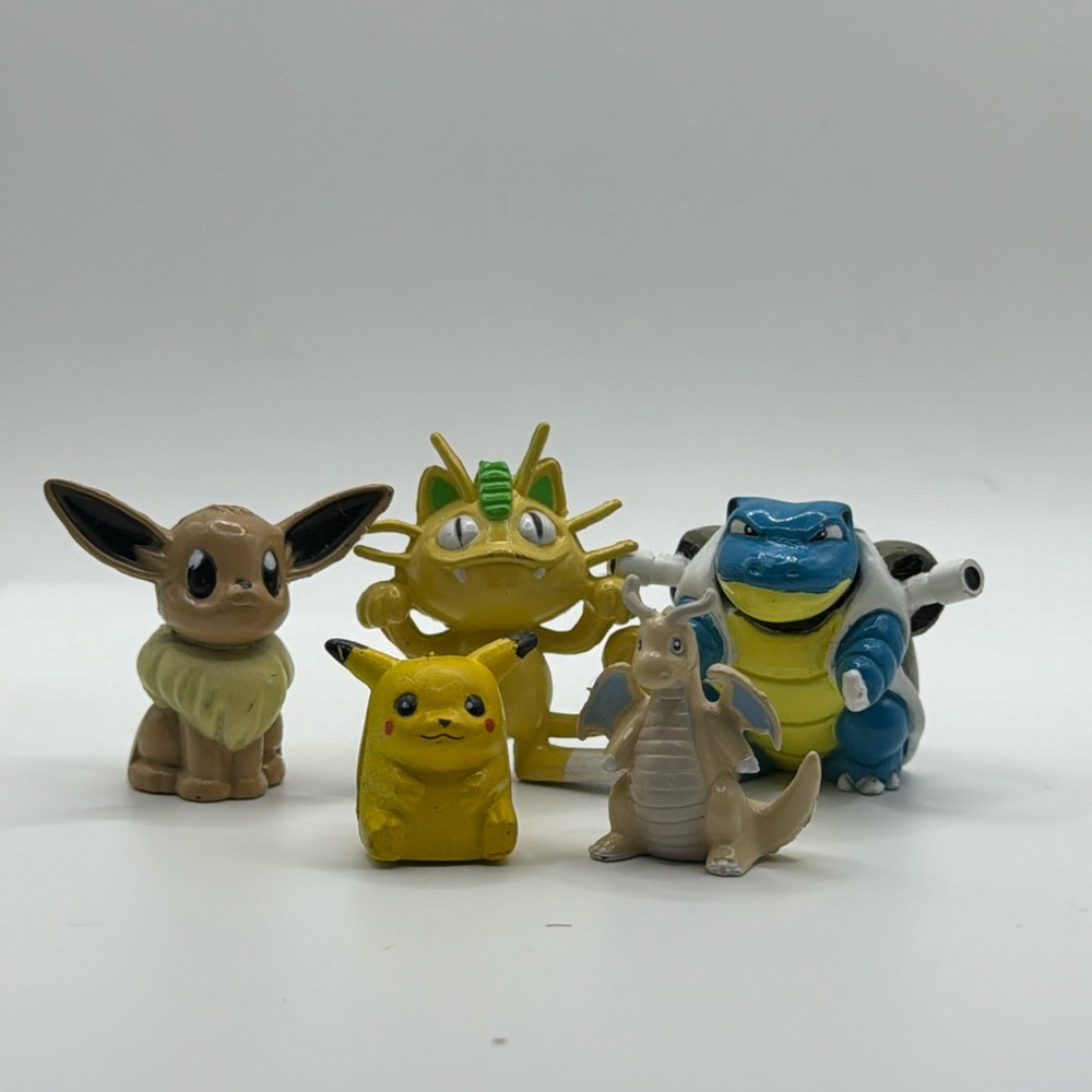Vintage Pokemon figurines.